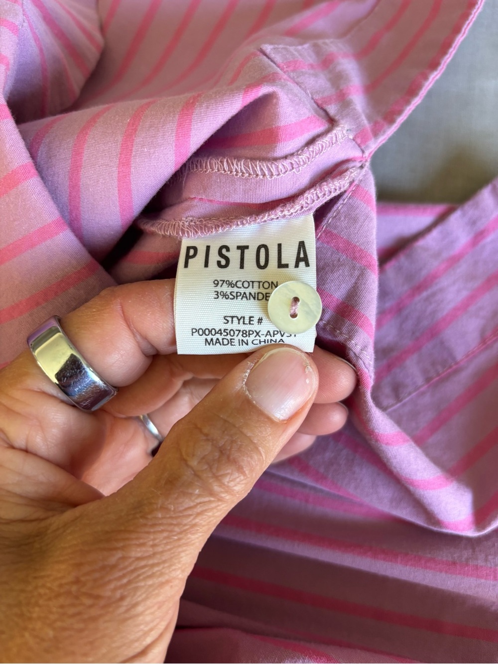 Pistola Lara Top Viv Pant Set Aperitivo Stripe Pink Vacation Lounge Resort S - Picture 11 of 11